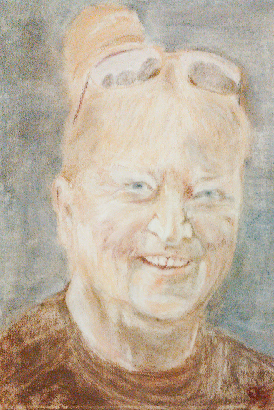 Commissioned portrait in naturally sourced colour and recycled materials